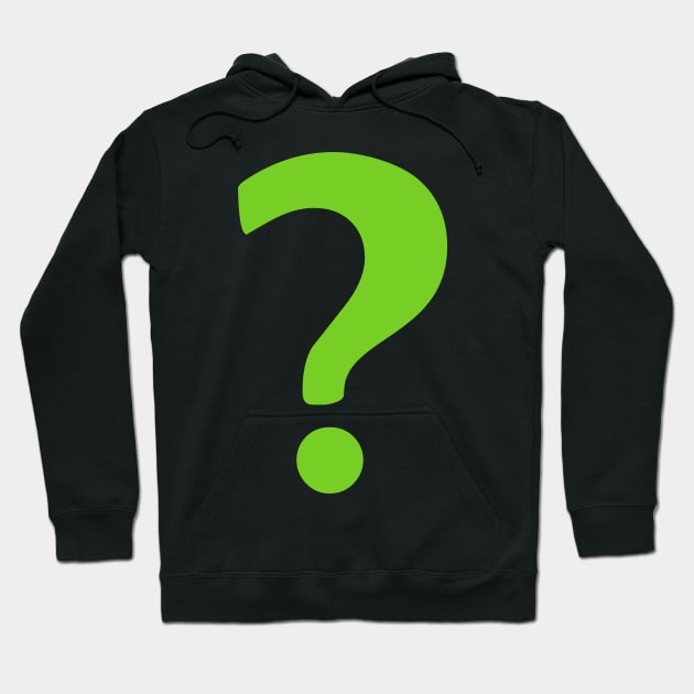 Enigma - green question mark Hoodie by XOOXOO